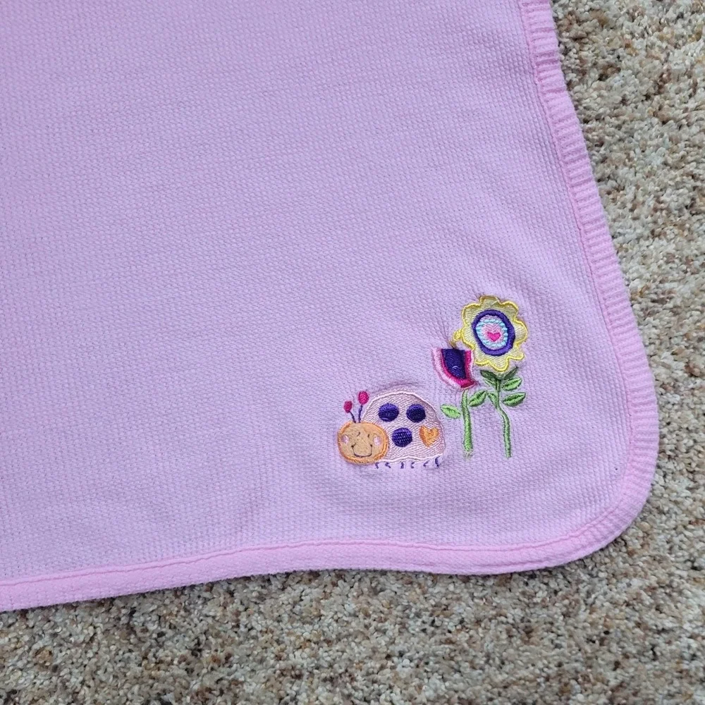 Koala‎ Baby Pink Waffle Weave Blanket Ladybug Floral Lovey